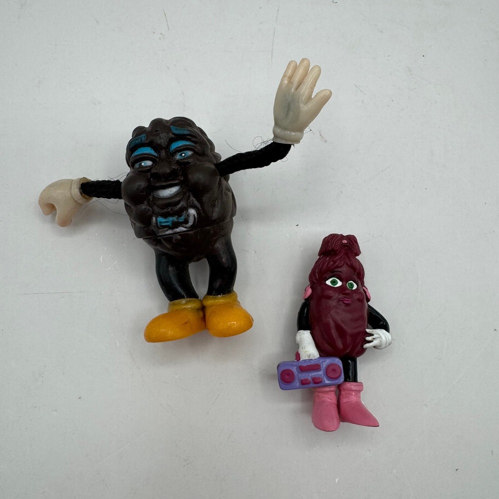 Applause California Raisins Figures Kids Brown Vintage Bendable Boombox Girl
